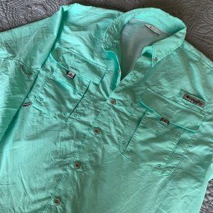 Columbia Tiffany Blue Shirt/Suit Cover Up
